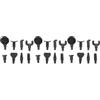 FOMIYES 3 Set Testina Massaggiante Con a Pellicola Attrezzature Per Il Rilassamento Muscolare Gadget Per Massaggi Strumento Per Il Massaggio Della Fascia Addominali Black