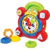 winfun Time for Fun 000675 - Orologio per Imparare a Leggere l'ora, lancette mobili ed Effetti sonori, Adatto per Ragazzi e Ragazze dai 3 Mesi in su, Multicolore