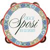 DIVINA Tamburello Personalizzato da18 CM - MAIOLICHE - Idea Regalo per Matrimoni, Eventi e Occasioni Speciali - personalizzabile (1)