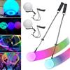 KIKVTER 2 palline a LED per giocolieri, con colori arcobaleno e effetto stroboscopico, giocattolo da circo, set da spinning per bambini e adulti, principianti e professionisti
