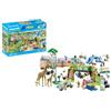 PLAYMOBIL MyLife 71600 Grande Zoo, ampio set di zoo con 16 animali autoctoni ed esotici e vari accessori, giocattolo per bambini dai 4 anni in su