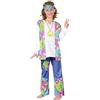 DEGUISE TOI Costume hippie figlia dei fiori da bambina - Viola - S 4-6 anni (110-120 cm)
