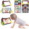 VFANDV Giochi Montessori Neonato 0 3 6 12 Mesi, Giocattoli a Specchio per Bambini Libri Neonati 0-4 Mesi, Libri Sensoriali Libri di Stoffa con Specchio per Bambini