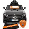 BabyCar Mercedes CLS 350 AMG | Macchina Elettrica per Bambini 12V con 2 Motori 25W | Auto Elettrica Per Bambini Telecomandata, Sedile in Pelle, Porte Apribili, MP3/USB | Licenza Ufficiale | Nera