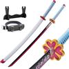 Udekit Anime Ninja Spada di bambù Katana Guerriero Arma-40pollici(104 cm),con Cintura e Supporto,per Halloween,Festa a Tema Carnevale Festa in Maschera Cosplay