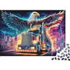 TVJOFXPWXNVU Puzzle carta Aquila camion città 1000 pezzi adulti Gioco educativo paesaggio urbano jigsaw Allenamento mentale Decorazione parete 38x26cm/1000pcs