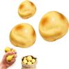 Generico Mashed Potato Squishy, Realistic Food Squishy Potato, Potato Handmade Fidget Toy Squeeze Shapeable for Anxiety Relief, Handmade Fidget Squeeze Ball (3 Pcs)