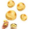 Generico Mashed Potato Squishy, Realistic Food Squishy Potato, Potato Handmade Fidget Toy Squeeze Shapeable for Anxiety Relief, Handmade Fidget Squeeze Ball (4 Pcs)