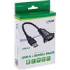 InLine® 33306I Cavo adattatore da USB 2.0 a seriale, da USB A a spina Sub D a 9 pin, 0,25 m