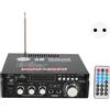 Gistuch Amplificatore di potenza 300 W Bluetooth con porta per scheda di memoria USB Telecomando Display LED per impianto stereo domestico 220 V Spina UE