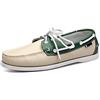 Bessiboog Mocassini da Uomo in Pelle con Lacci e Lacci Scarpe Casual da Barca in Pelle Piatta