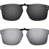 ThunderClap Occhiali da sole polarizzati a clip per Oakley Holbrook RX OX8156 56 mm per uomo donna protezione UV, Guscio nero + grigio ultimo, Holbrook RX OX8156 56mm