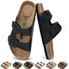 chetoria Sandali Donna Uomo Plantare in Sughero Fibbia Regolabili 36-46EU | Sandali Ortopedici con Supporto Arco Plantare Comode Antiscivolo Ciabatte Casa con Vera Pelle Plantare Memory Foam Pantofole