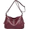 DIRRONA Elegante Donna Borsa a Tracolla Viaggio Borsetta Leggero Pelle Bovina Morbida Crossbody Grande Capacità Donna Casuale Borse a Tracolla Rosso