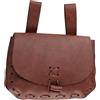 Oxxggkao Marsupio medievale in pelle vintage lavorato a mano cintura marsupio medievale nordico goffrato borsa portafoglio hip pack, Marrone, Taglia unica