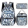 Amabery Set di 3 zaini con stampa leopardata personalizzata, zaino per computer portatile di grande capacità, per adulti, lavoro e viaggio, Leopardo 07, standard, Casual