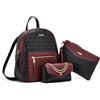 FANDARE 3 pezzi Set Zaino Donna in pelle PU impermeabile Vintage Borsa Zainetto con Borsa sottobraccio Borse tracolla Pochette Polso Borsa a Zaini Sacche per shopping lavoro viaggi Nero Marrone