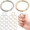 JYNVO 20 Pezzi 40mm Scatto Molla Rotonda, Accessori per Borse Uncinetto, Moschettone a Molla Rotonda Moschettoni O anelli portachiav per Zaini Portafogli, Bagagli Cinghie, Artigianato (Argento&Oro)