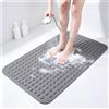 Zourglow Tappeto Doccia Antiscivolo 60×90 cm Senza BPA | Tappetino Antiscivolo Vasca, Antimuffa e Antibatterico, Lavabile in Lavatrice, per Vasche da Bagno e Pavimenti del Bagno