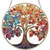 MOTGOM 5D Diamond Painting Pendente Ciondolo Kit Albero della Vita, Pittura Diamante per Acchiappaluce, Diamond Painting Artigianale Per la Decorazione della Parete di Casa