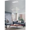 TEKHOME Lampadario LED Moderno Geometrico a Sospensione, Design Esagonale, Luce Bianco Naturale 4000K, 76W, Lampada da Soffitto per Soggiorno e Sala da Pranzo - LP-35BN (4000K NATURALE)