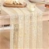 Artoid Mode Garza Tulle Glitter Foil Albicocca Oro Runner da Tavolo 70 x 300 cm, Decorazione da Tavolo da Cucina Interni Vacanze Feste Compleanno Matrimoni