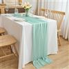 CHUQING Runner da Tavolo Chiffon Decorativa Runner Tavola Turchese