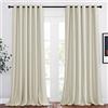 PONY DANCE Tende Salotto Moderne 2 Pezzi L 200 x A 260 cm Tenda Termica con Anelli Moderne per Soggiorno Curtains Camera da Letto Oscuranti per Interni, Beige Chiaro