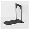 STEELNOVO | Giulietta, Coppia di Fermalibri a Portico in Metallo Verniciato con Piedini Antiscivolo, 10x13x14 cm, Colore Nero, Design Minimal e Moderno, per Ufficio, Casa, Scuola, Made In Italy