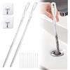 PXBSNB 2 Pezzi Spazzola per Pulizia Tubature, 60 cm Pulizia Scarico Lavandino, Spazzole Per La Pulizia Del Lavandino, Spazzola di Pulizia per Bagno Cucina Vasca