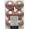 Kaemingk 12 palline per l'albero di Natale, diametro: 60 mm, infrangibili, colore: rosa