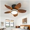 Fachae Lampadario Ventilatore da Soffitto a 5 Pale,Ventilatore da Soffitto con Luce e Telecomando,Dimmerabile,Reversibile,Tempistica 6 Velocità,Motore DC per Soggiorno Camera da Letto
