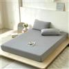 Treer Lenzuolo con Angoli Rinfrescante, Lenzuolo di Raffreddamento Aderente con Elastico 360° per Singolo Matrimoniale Una Piazza e Mezza Materassi Altezza da 30cm (XH23 Grigio,180x200CM)