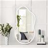 AAZZKANG Piccolo specchio Insieme con telaio in legno irregolare decorativo specchio bianco per camera da letto spogliatoio soggiorno bagno ingresso