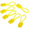 PATIKIL Cerniera Tiretti Sostituzione, 6pz Estensione Cavo Maniglia Riparazione Tiro Lingua Estensore Fissatore Scivolatore Testa Kit Riparazione per Bagaglio Zaino Giacca, Giallo