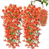 Siuwddee 2pcs Petunia Pianta Finta, Fiori Finti Pendenti Da Esterno Per Balcone, Fiori Artificiali Per Esterno Piante Artificiali Da Balcone Fiori Finti Piante Artificiali Per Decorazioni,75cm