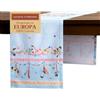 Maison d' Hermine Maison d'Hermine Runner da tavolo in 100% cotone, lunghezza 150 cm, per casa, cucina, sala da pranzo, feste, matrimoni, Primavera Estate (Ibiza - Blue, 50 cm x 150 cm)