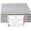 BARBONS Strofinacci Cucina Grigio a quadretti 50x70cm 240 g/m² 85 g Certificati Oeko-Tex Asciugamani Stracci Elevata Assorbenza a Canovacci in Cotone 50x70 cm(Grigio,6 pezzi)