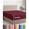 CGK Unlimited Lenzuolo con Angoli 180x200 - Microfibra Tasca 50cm (18) - Bordeaux