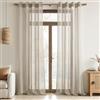 MRTREES Tende per interni Voile Semi Trasparenti Beige 2 Pezzi con Occhielli 140x260 CM Tenda a Panello Tende Leggere Morbida per Camera da Letto e Soggiorno Finestra Moderne
