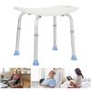 Sonnewelt Sgabello da doccia, carico 136 kg, regolabile in altezza a 8 posizioni, 35-55 cm, piedini antiscivolo, stabile per la doccia, senza forare