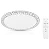 UNIVERSO Plafoniera LED Moderna 60W CCT Dimmerabile con Telecomando, Lampada da Soffitto Rotonda 3000K-6500K 4800LM in Metallo e Acrilico Bianca per Soggiorno Camera Cucina Ufficio - C24-3C