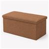 GX GARGIX Panca Contenitore in Tessuto Teddy, Pouf Portaoggetti Imbottito con Coperchio, Panca da Camera da Letto Soggiorno Cameretta, Design Moderno e Morbido (GX/TED-2)