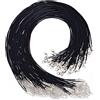 VEGCOO 40 pezzi cordino per collana in pelle artificiale collana a moschettone in corda intrecciata fai da te accessori per collana unisex (nero) 2.0 mm SG-ZQ026-IT
