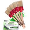 ToolSpace Pennelli Rotondi Set 5 Pezzi 30 40 50 Mm Per Pittura Vernici Smalto Mordente Impregnante Olio Acrilico Mobili Legno Porte Finestre Pareti Ritocchi Setole Naturali Manico In Legno Di Faggio