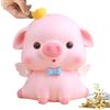 Leikurvo Salvadanaio Rosa Porcellino Kawaii in Plastica Apribile - Piggy Bank, Banca Moneta, Maiale Portafortuna - Regalo di Compleanno