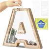DBPBToU Salvadanaio Personalizzato, Lettre in Legno Trasparente, Salvadanaio Apribile per Bambini, Grande Creativo per Regalo di Compleanno/Decorazione Domestica/Ricordo (A)