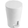 Inbagno Cestino da Bagno - Pattumiera Gettacarte 5 Litri, 28.2 x 21 x 19 cm, Bianco