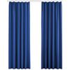 Deconovo Tende Oscuranti Termiche per Interni, 2 Pannelli, 140x260 cm | Con Nastro a Matita, 2 Stili di Montaggio, Isolanti Caldo e Freddo, per Camera da Letto e Soggiorno, Blu Elettronico