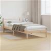 ACAGALA Letti singoli in legno massiccio 90 x 210 cm, struttura con testiera in pino, letto per bambini, letto in legno con rete a doghe, naturale